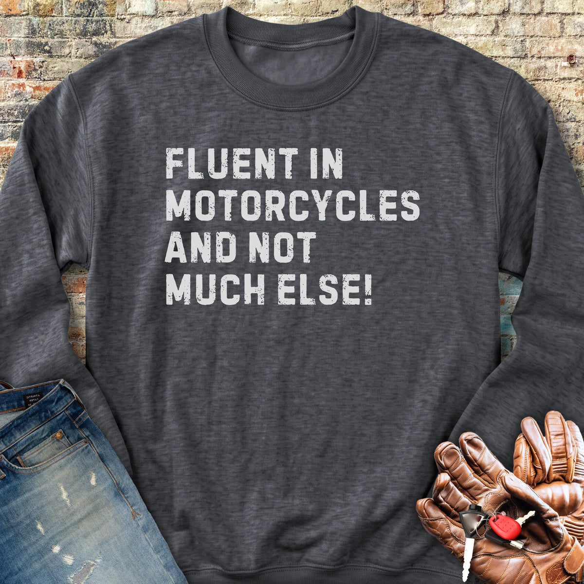 Fluent (Text) Sweatshirt - Dark Heather