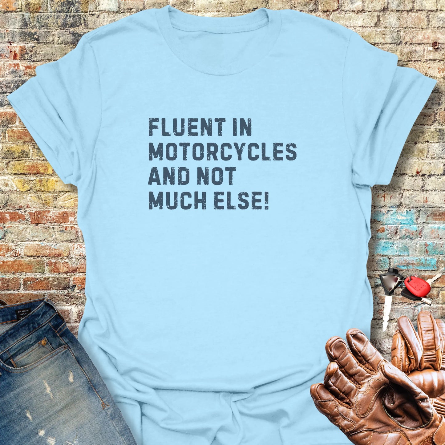 Fluent (Text) T-Shirt - Light Blue