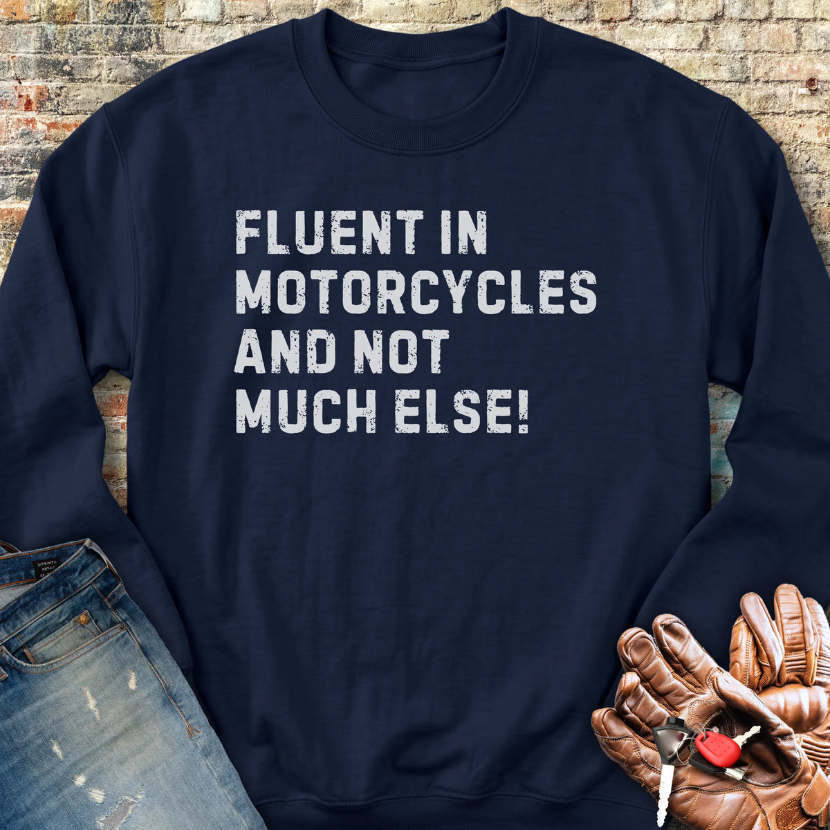 Fluent (Text) Sweatshirt - Navy