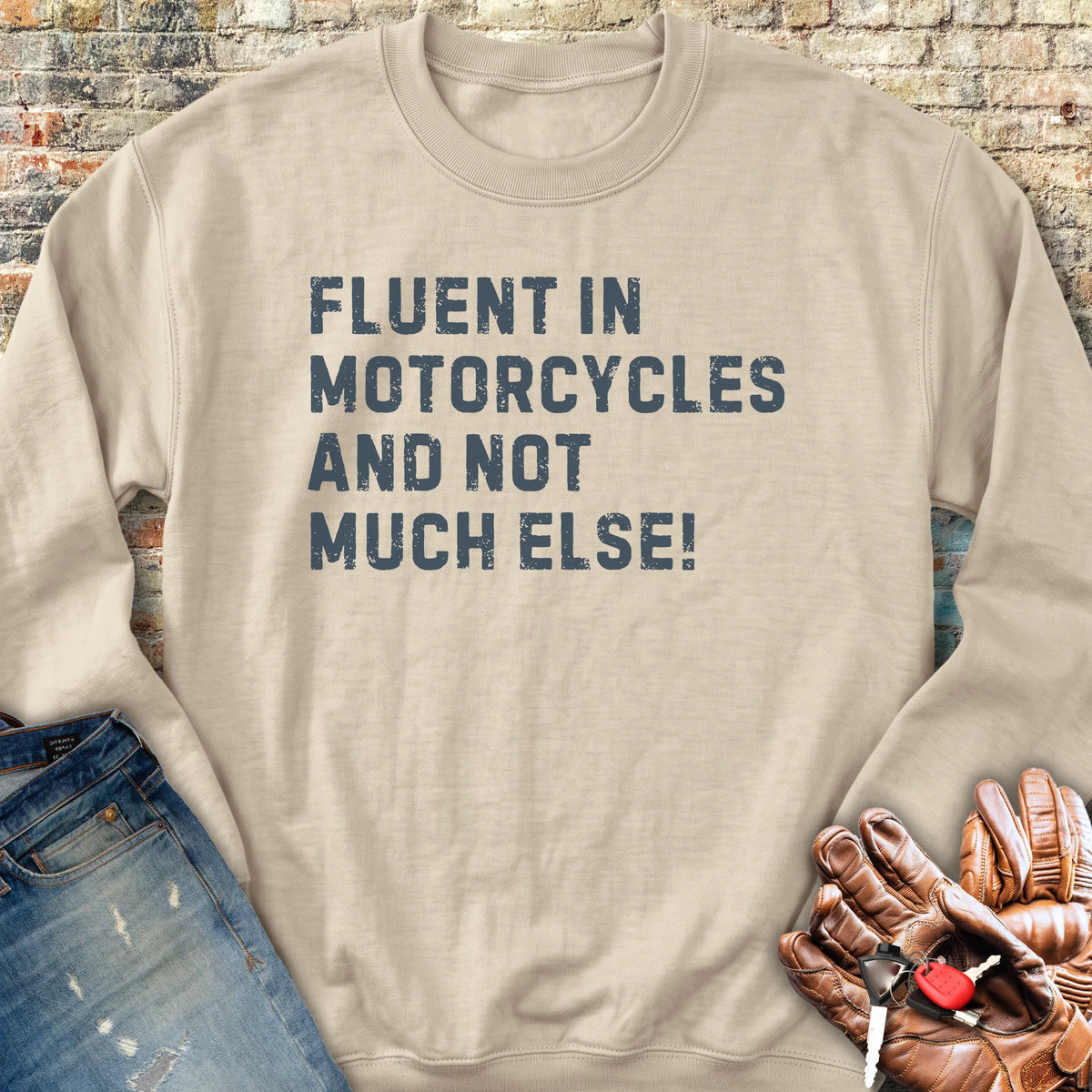 Fluent (Text) Sweatshirt - Sand