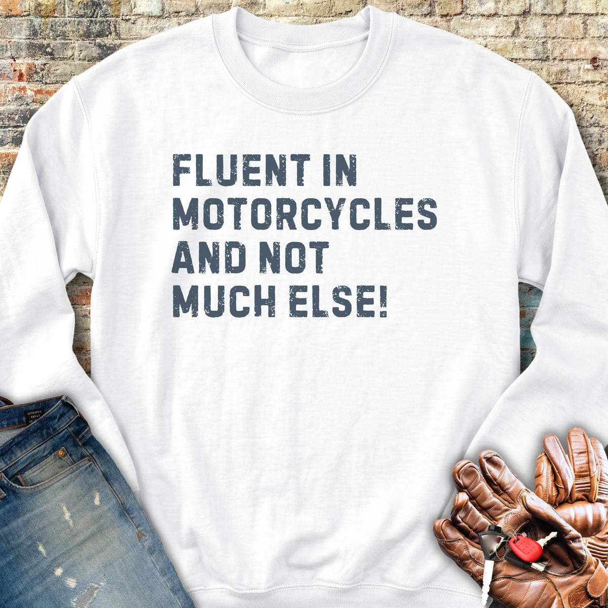 Fluent (Text) Sweatshirt - White