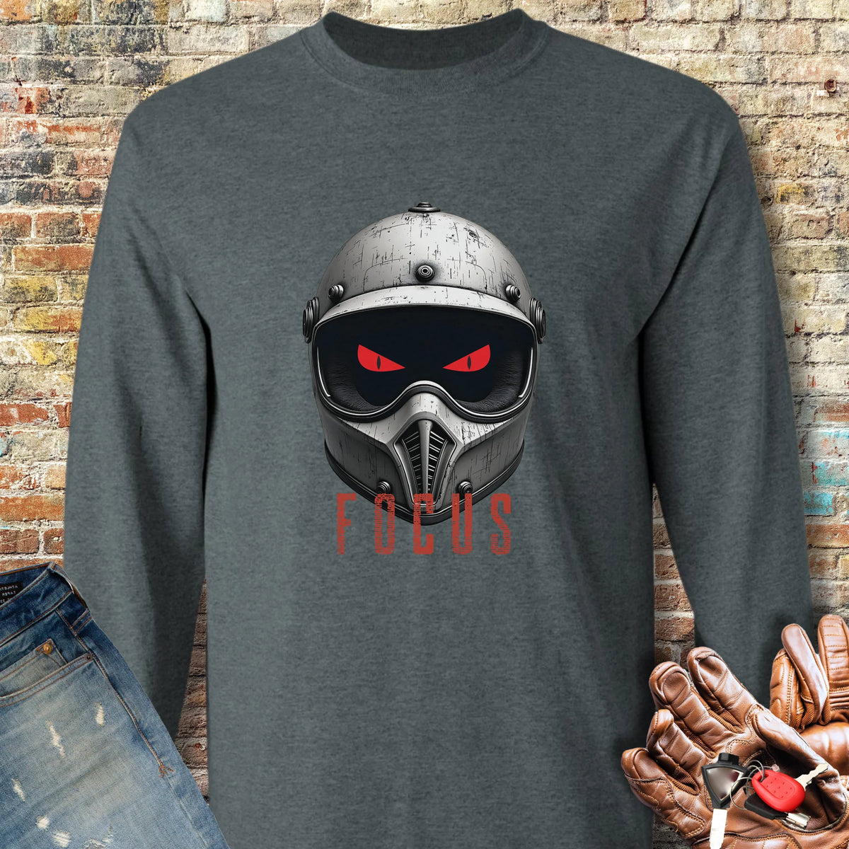 Focus Long Sleeve T-Shirt - Dark Heather