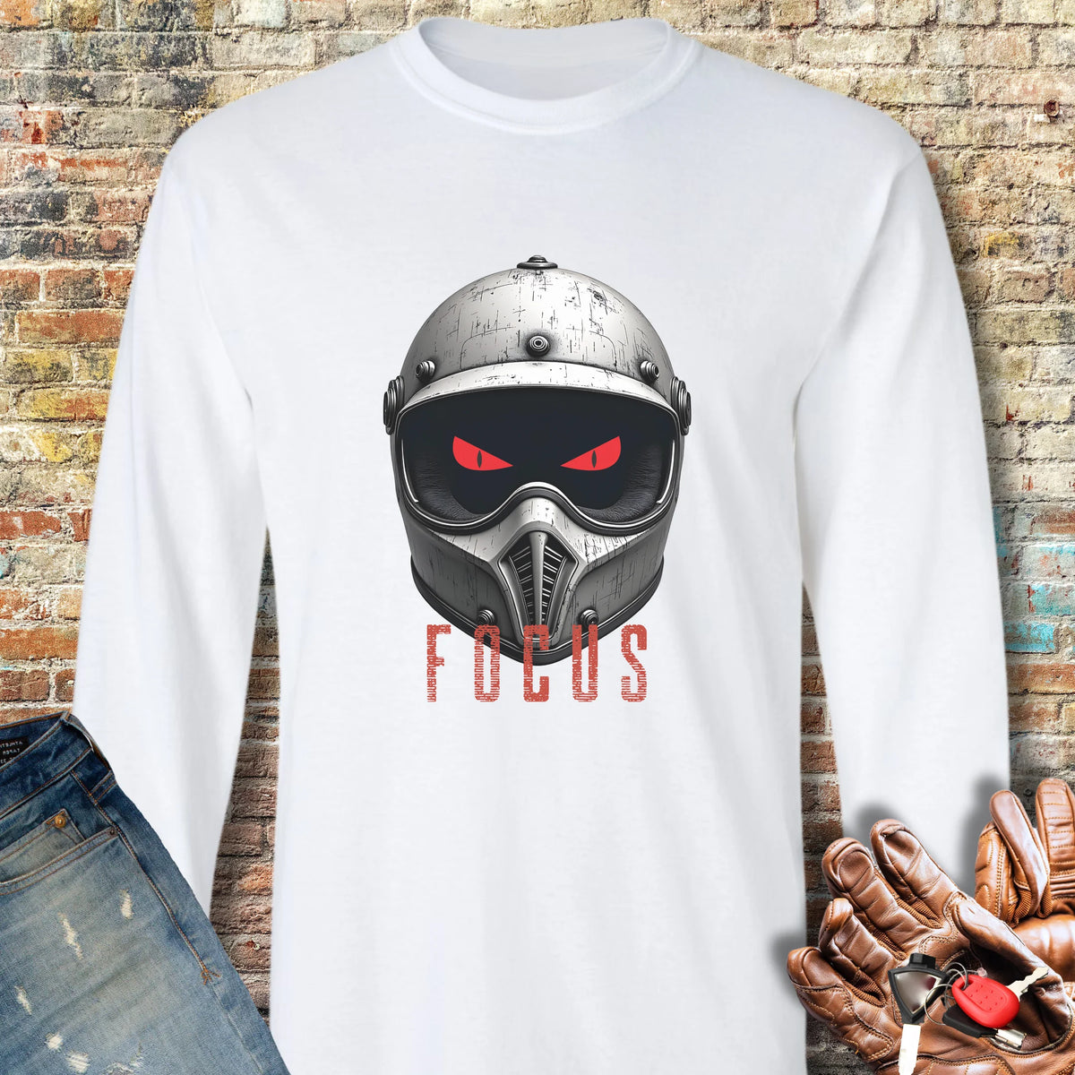 Focus Long Sleeve T-Shirt - White