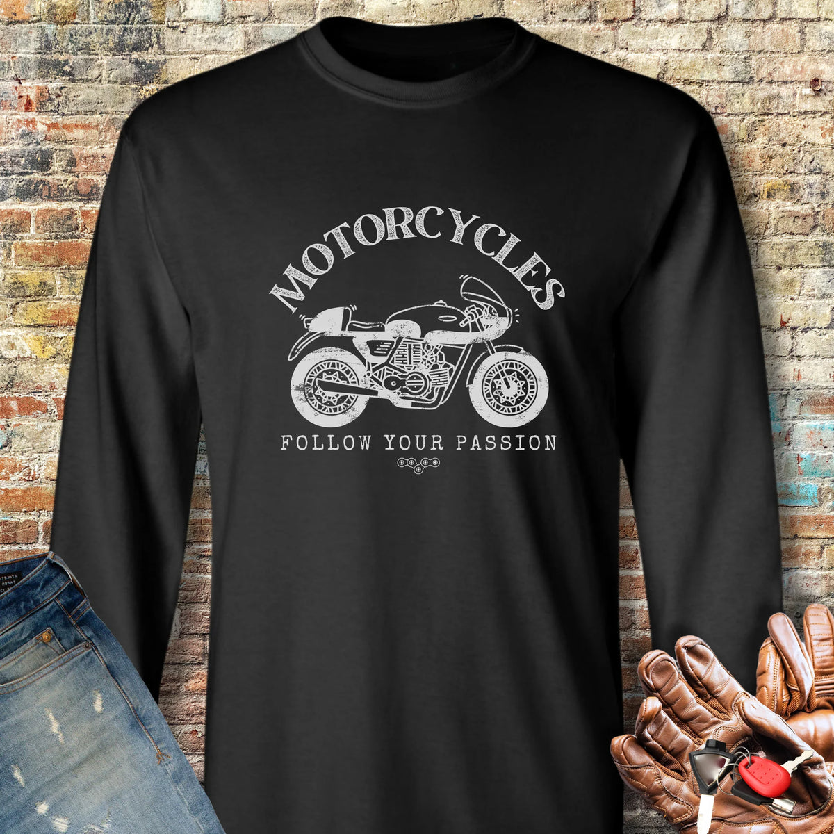 Follow Your Passion (Classic) Long Sleeve T-Shirt - Black