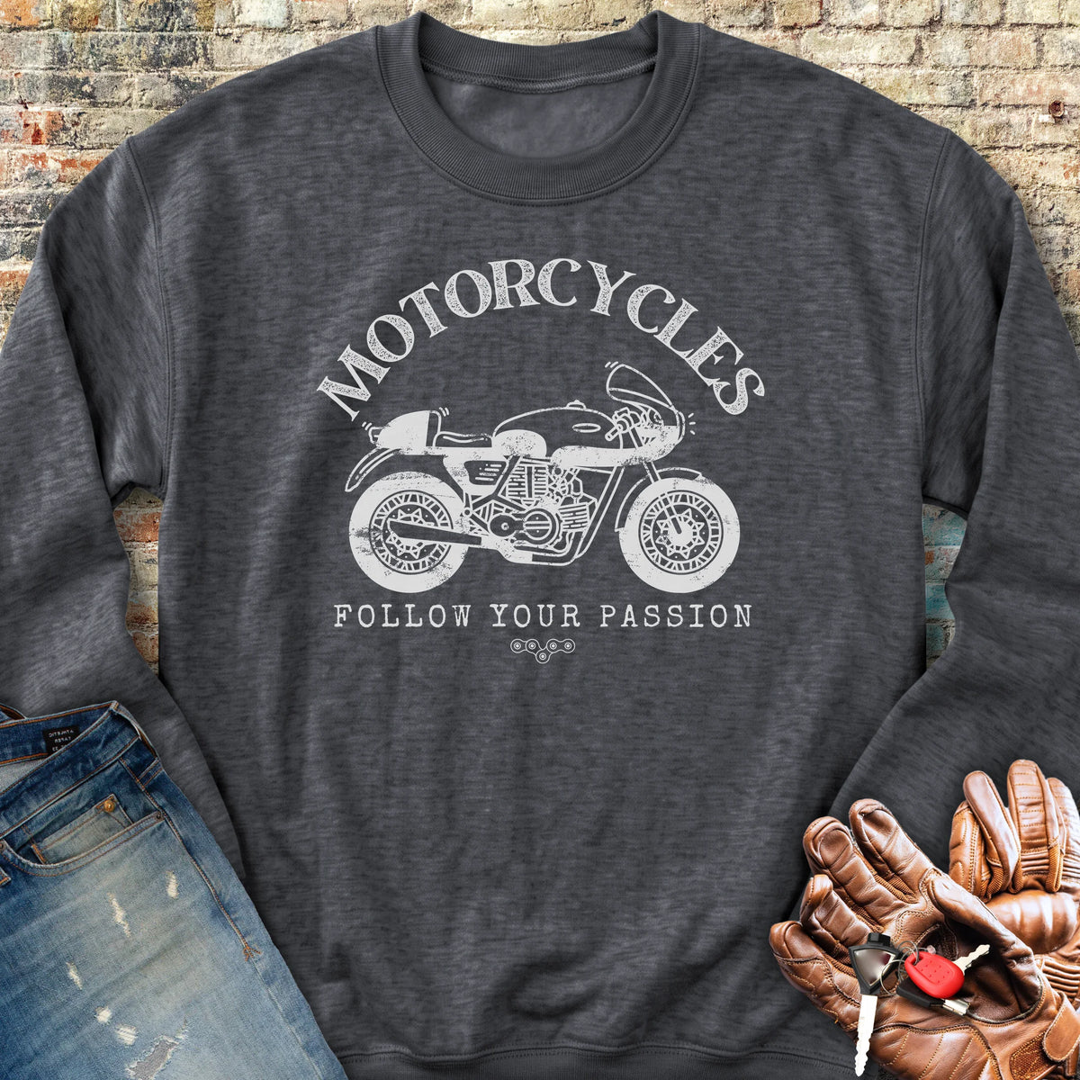 Follow Your Passion (Classic) Sweatshirt - Dark Heather