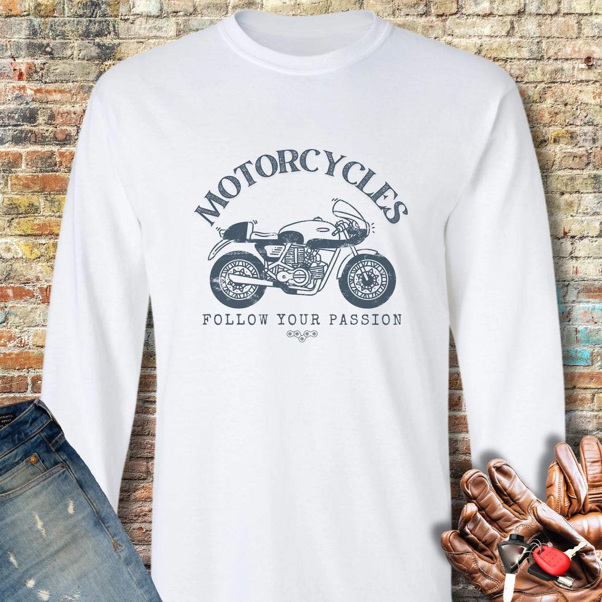 Follow Your Passion (Classic) Long Sleeve T-Shirt - White