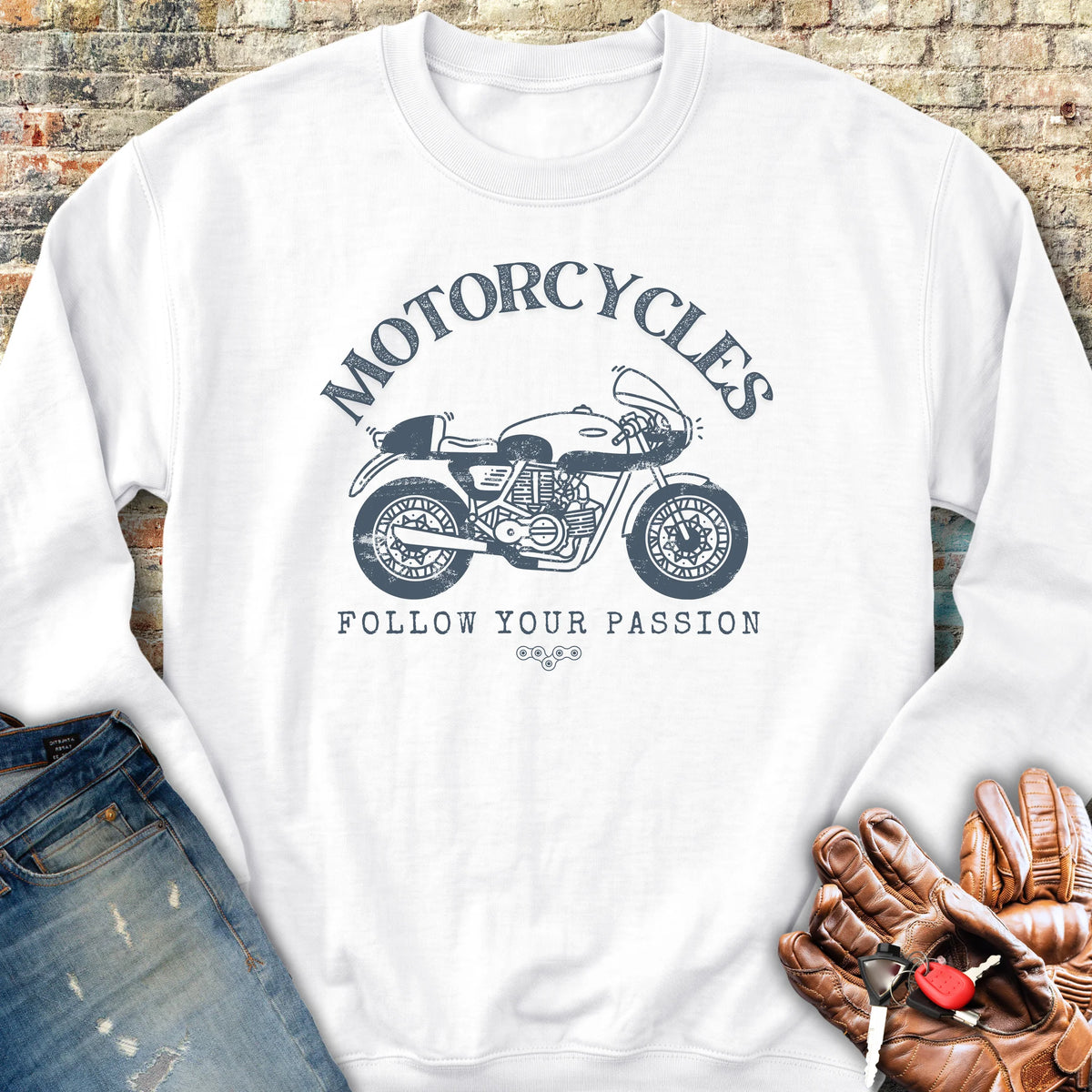 Follow Your Passion (Classic) Sweatshirt - White