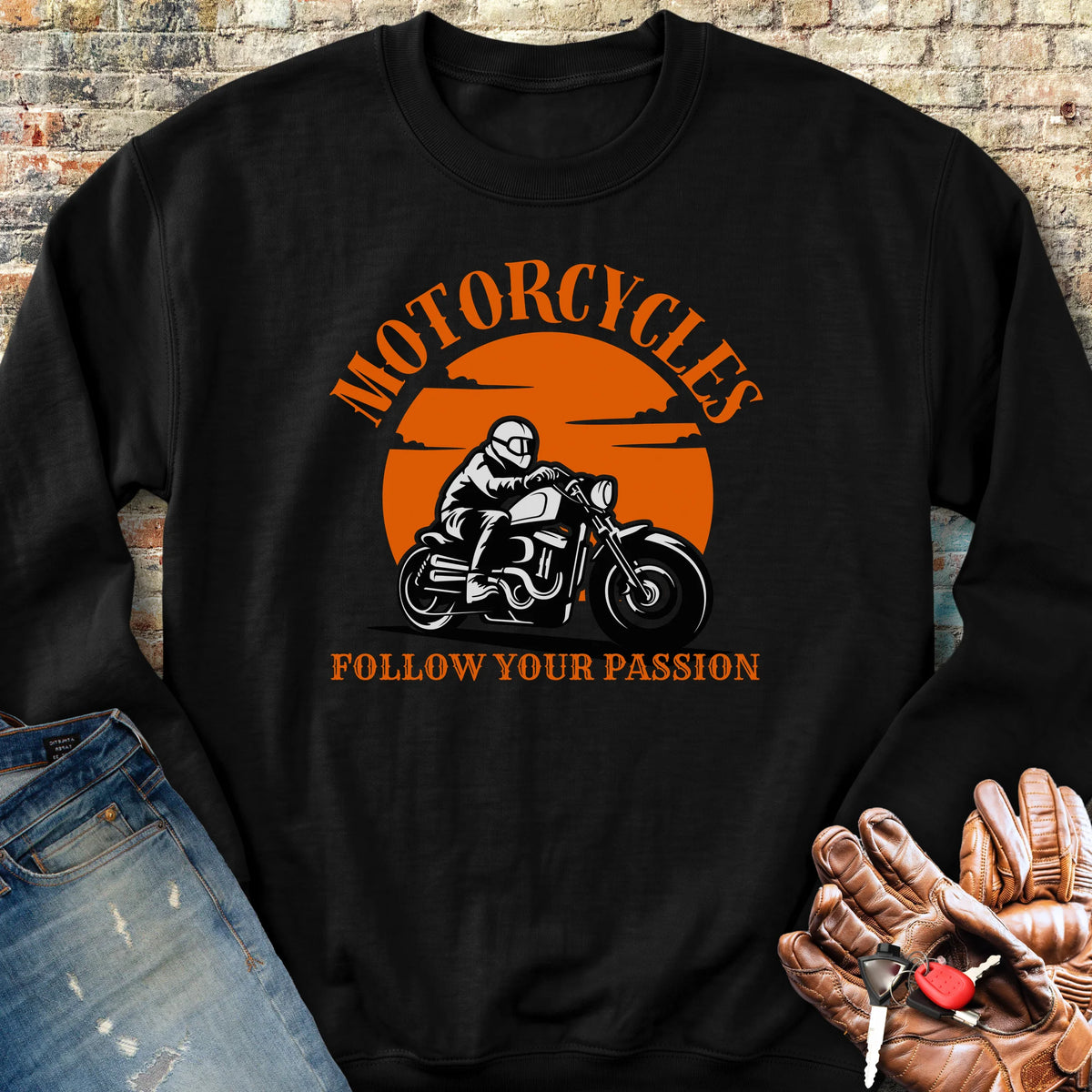 Follow Your Passion (Cruiser) Sweatshirt - Black