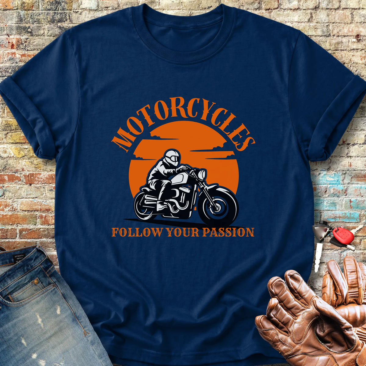 Follow Your Passion (Cruiser) Classic T-Shirt - Navy