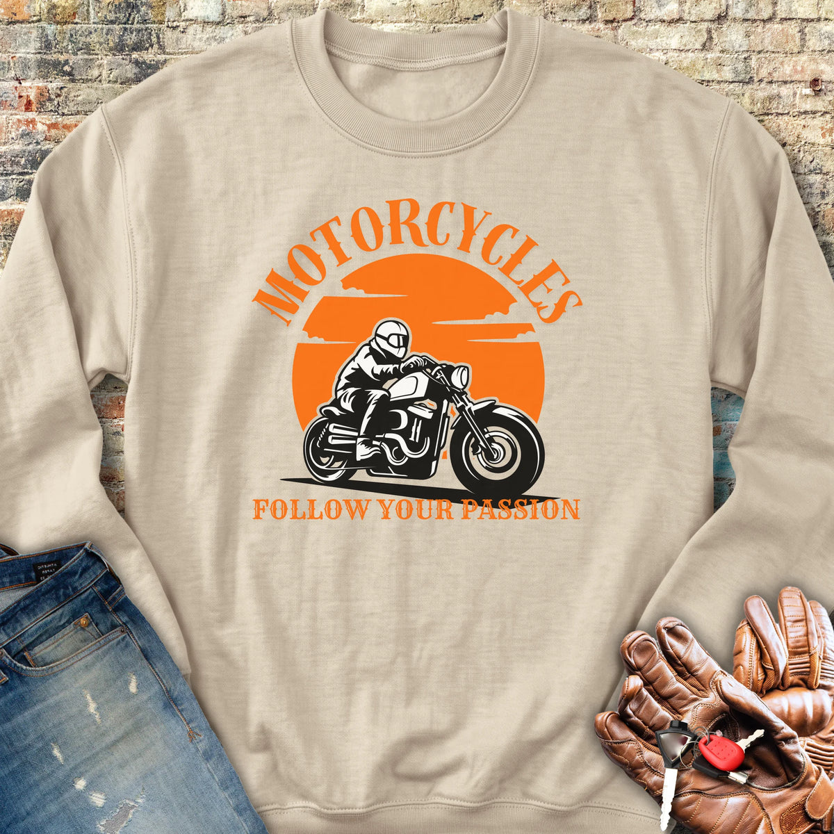 Follow Your Passion (Cruiser) Sweatshirt - Sand