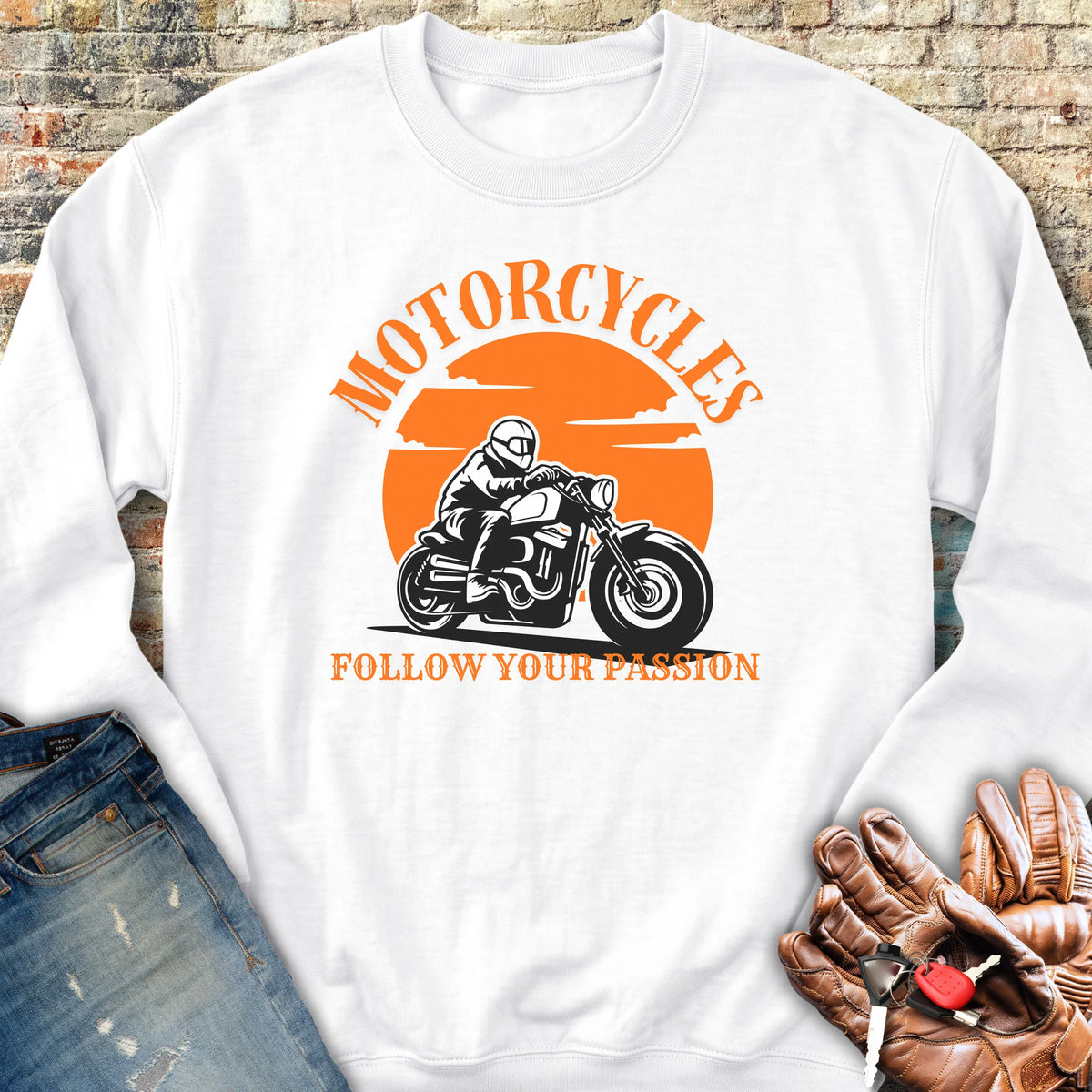 Follow Your Passion (Cruiser) Sweatshirt - White
