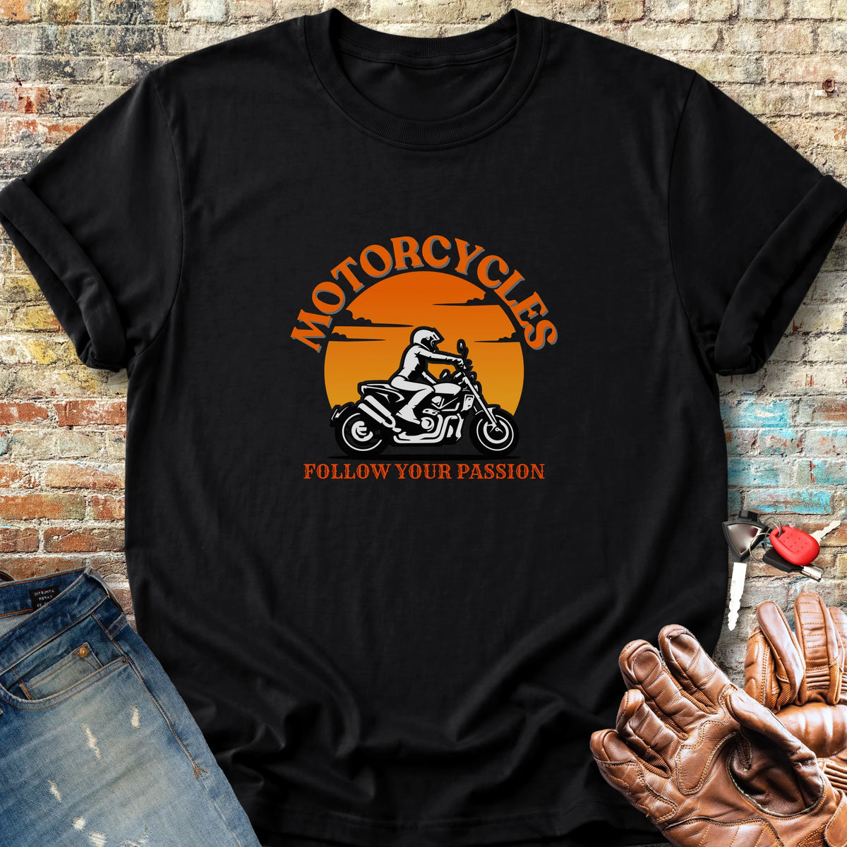Follow Your Passion (Road) Classic T-Shirt - Black