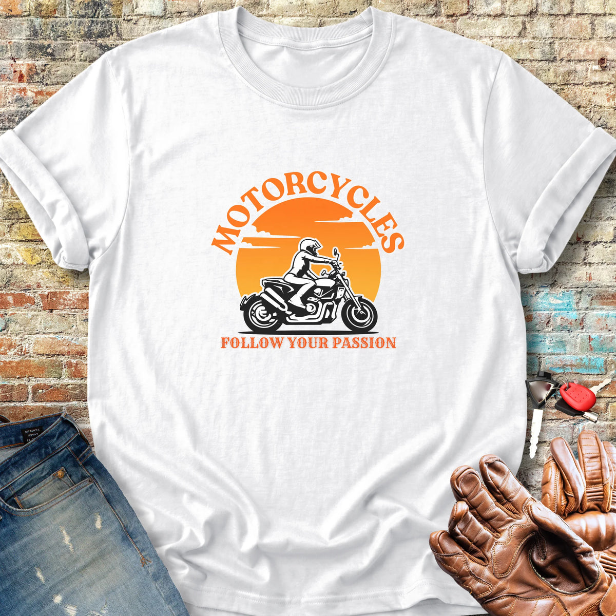 Follow Your Passion (Road) Classic T-Shirt - White