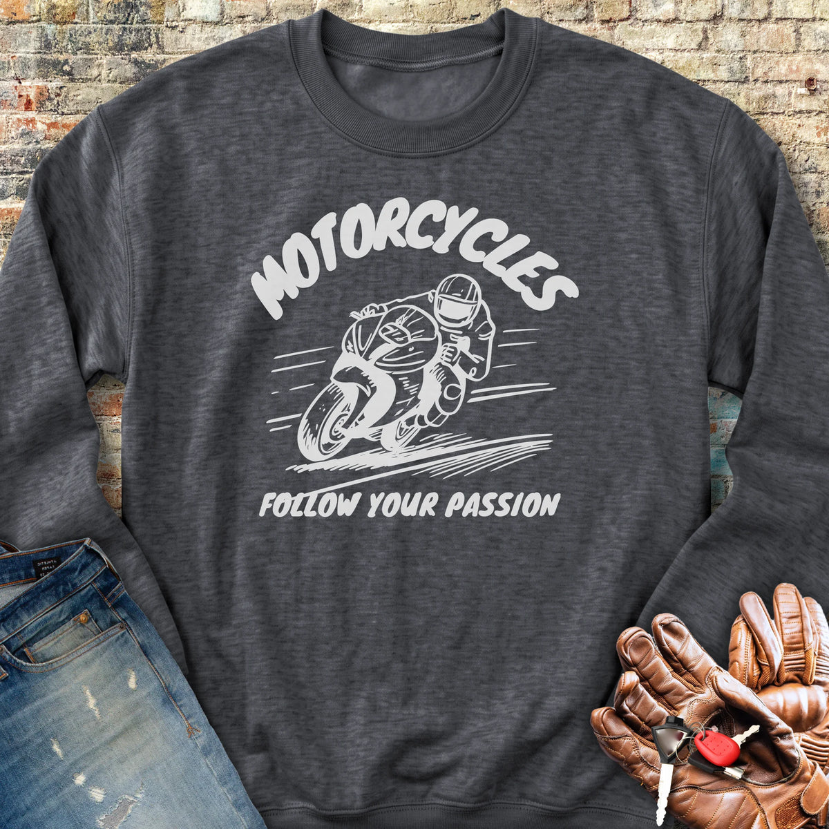 Follow Your Passion (Sport) Sweatshirt - Dark Heather