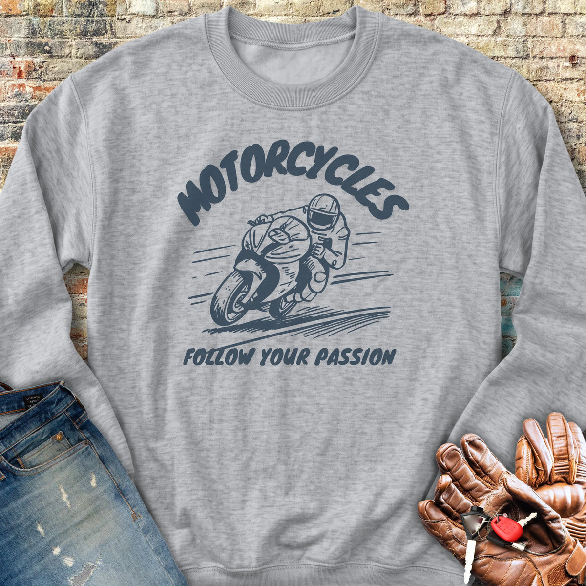 Follow Your Passion (Sport) Sweatshirt - Sport Grey