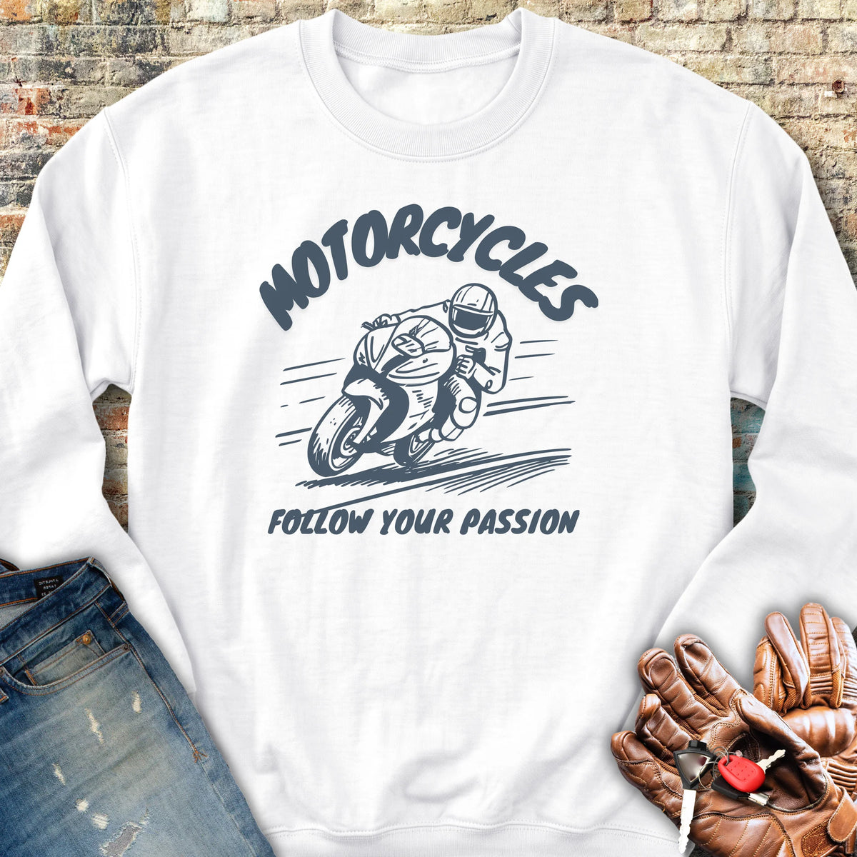 Follow Your Passion (Sport) Sweatshirt - White