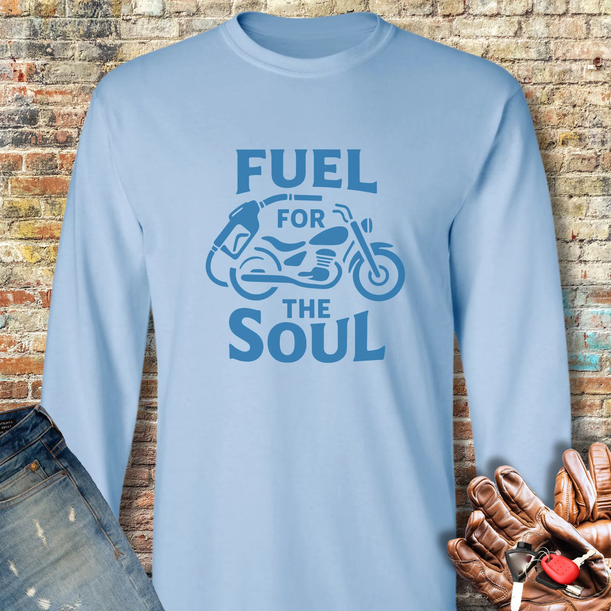 For The Soul Long Sleeve T-Shirt - Light Blue