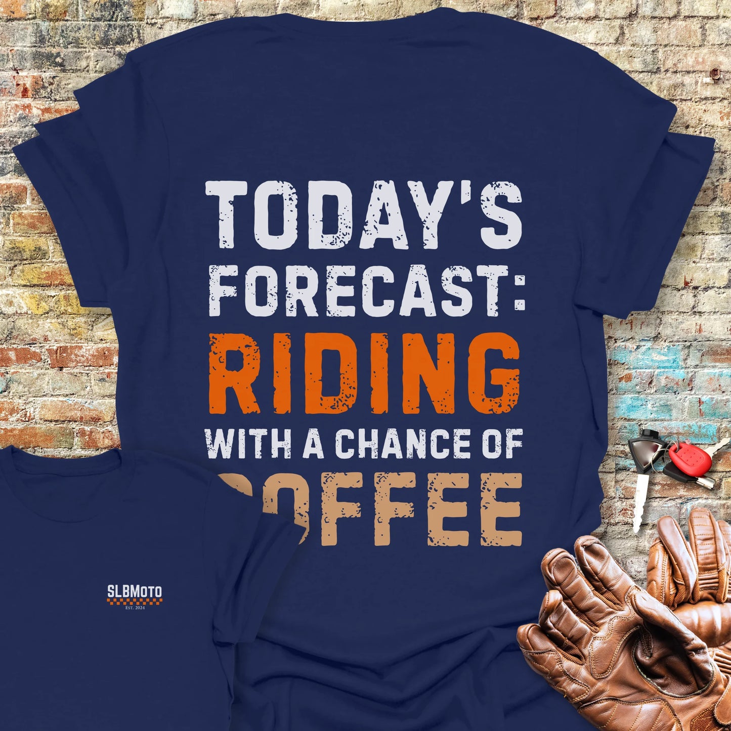 Forecast Back Print T-Shirt - Navy