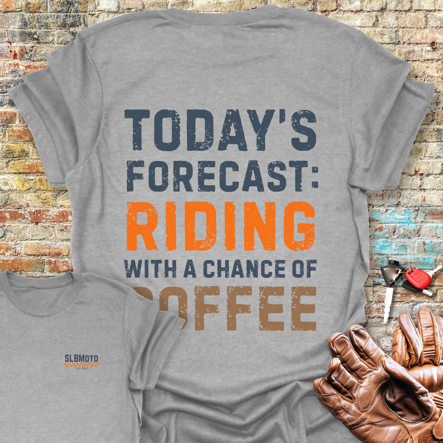 Forecast Back Print T-Shirt - Sport Grey