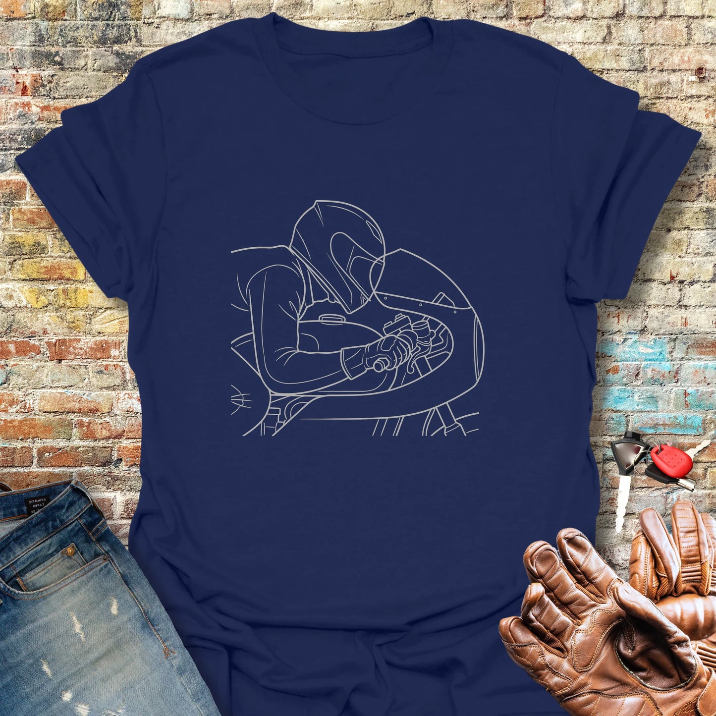 Form Follows Wind T-Shirt - Navy