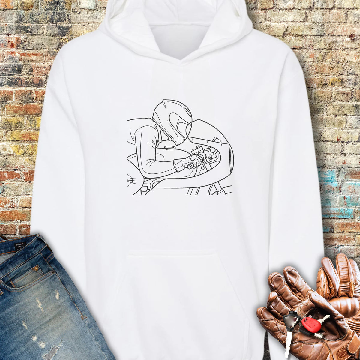 Form Follows Wind Hoodie - White