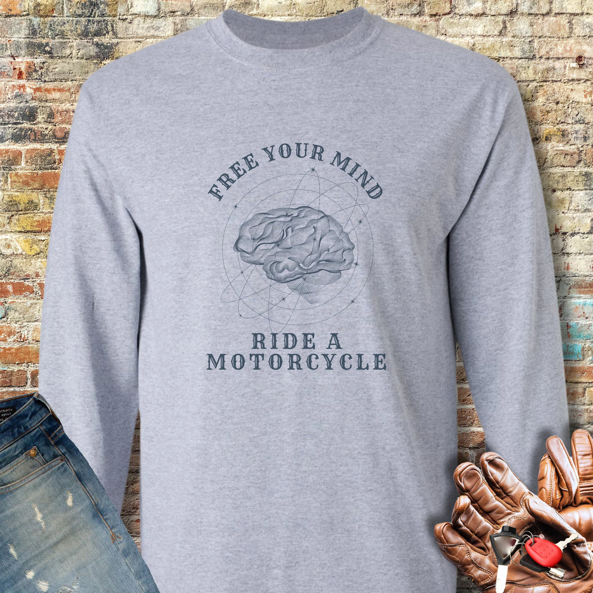 Free Your Mind Long Sleeve T-Shirt - Sport Grey