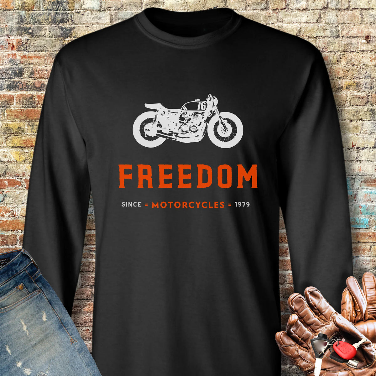 Freedom Long Sleeve T-Shirt - Black