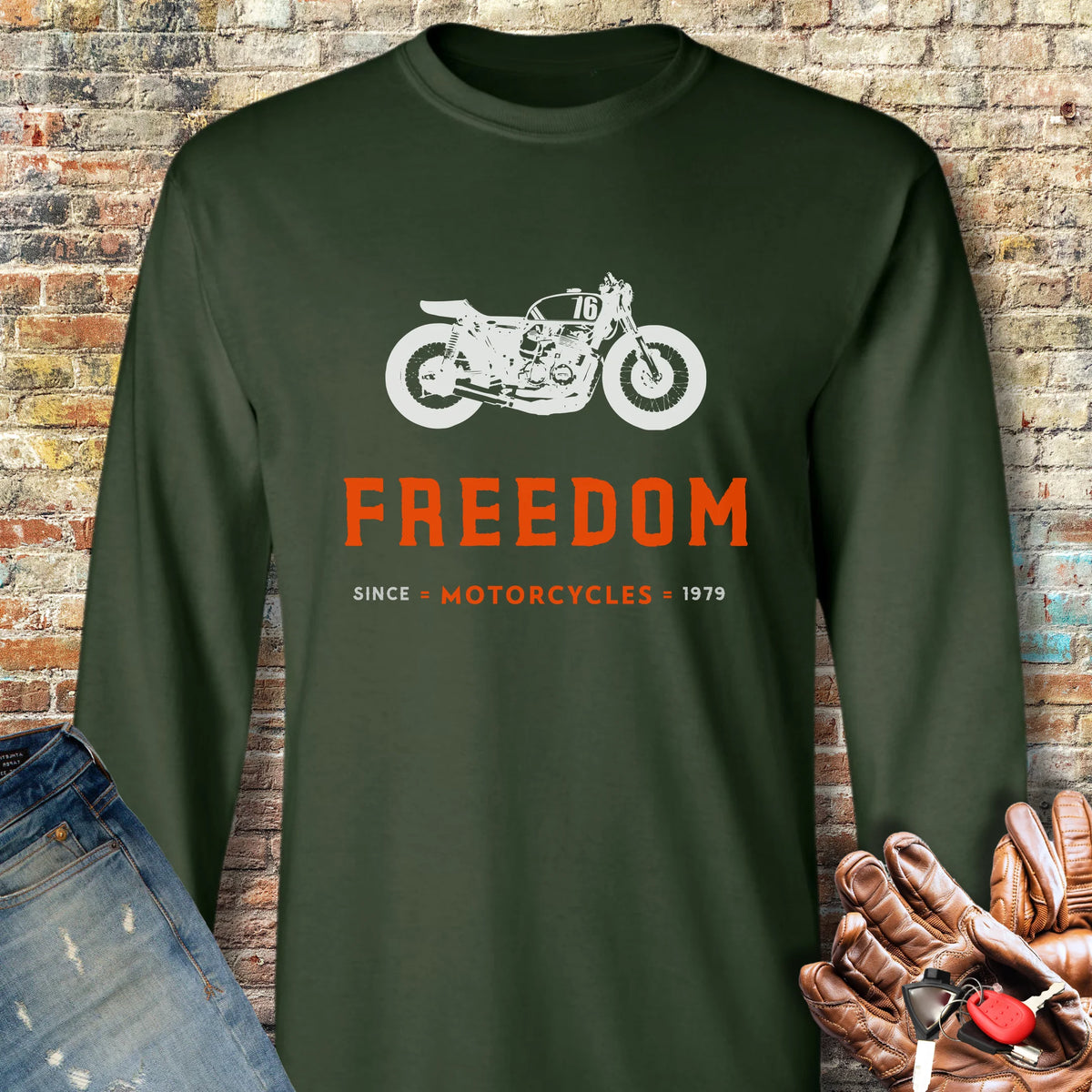 Freedom Long Sleeve T-Shirt - Forest Green