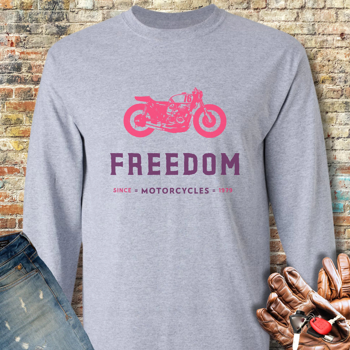 Freedom Long Sleeve T-Shirt - Sport Grey