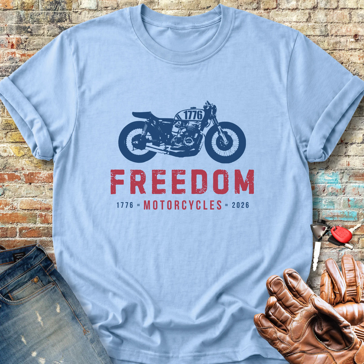 Freedom 250th Classic T-Shirt - Light Blue