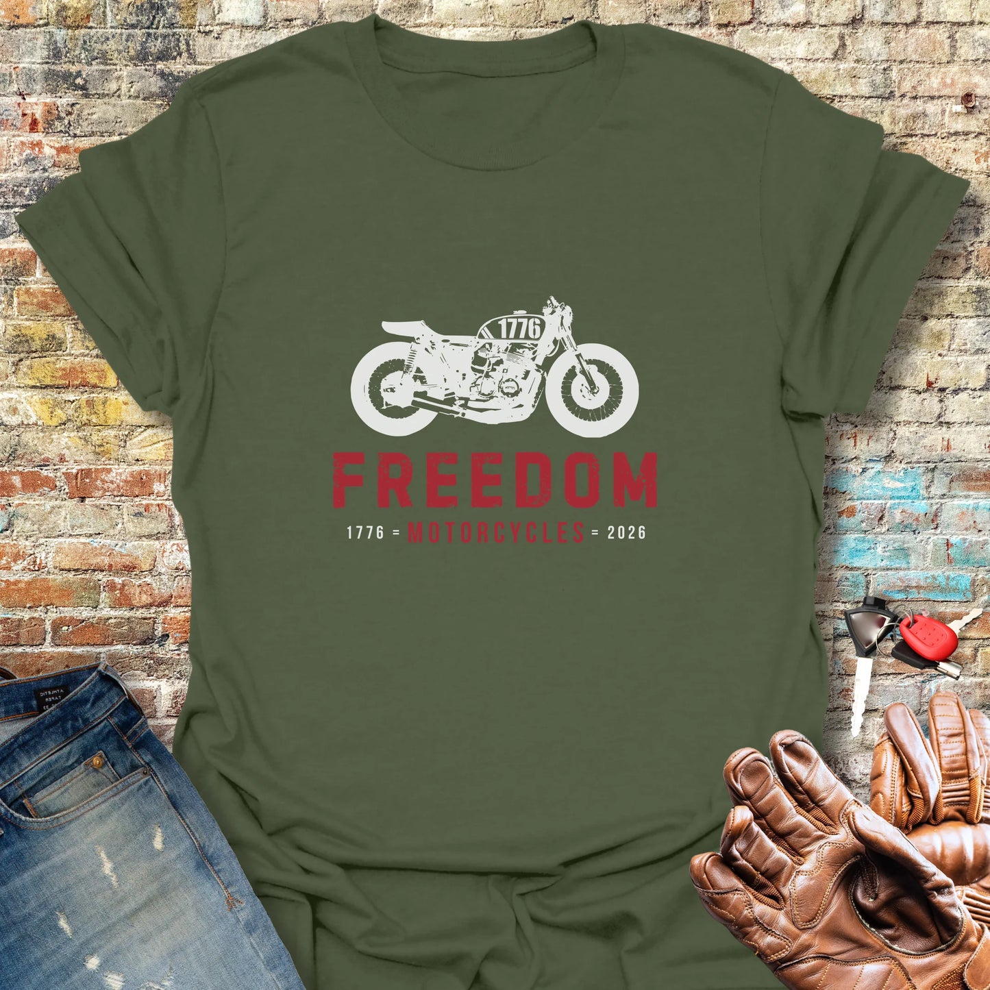 Freedom 250th T-Shirt - Military Green