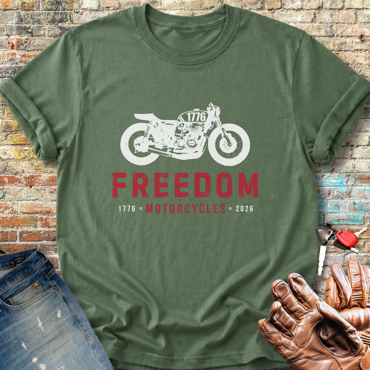 Freedom 250th Classic T-Shirt - Military Green