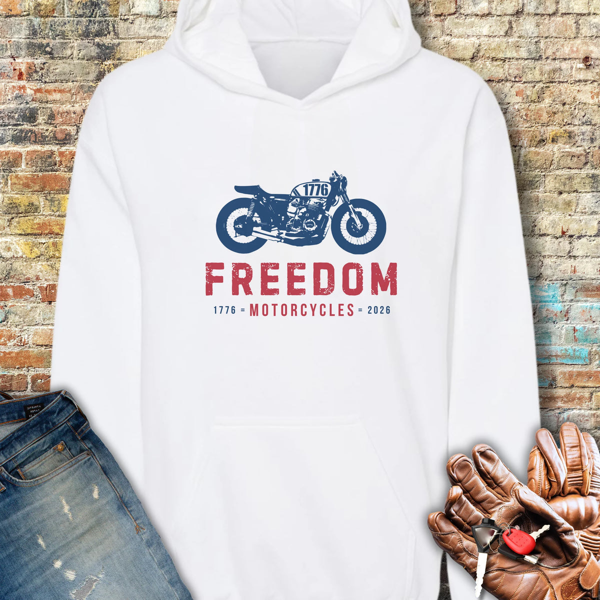 Freedom 250th Hoodie - White