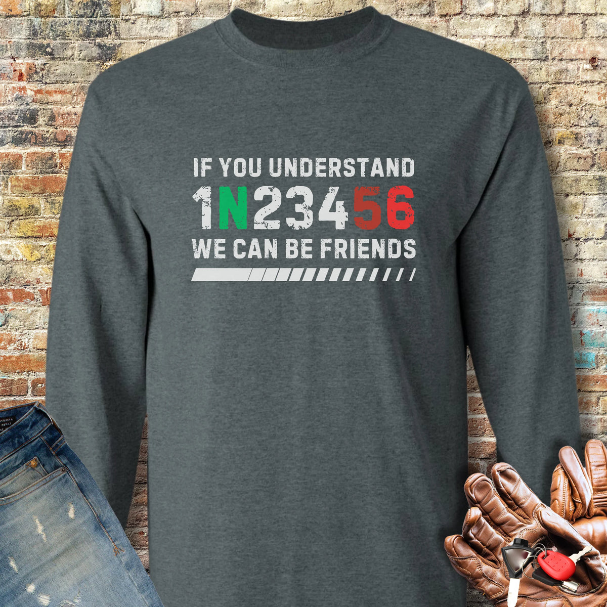 Friends Long Sleeve T-Shirt - Dark Heather