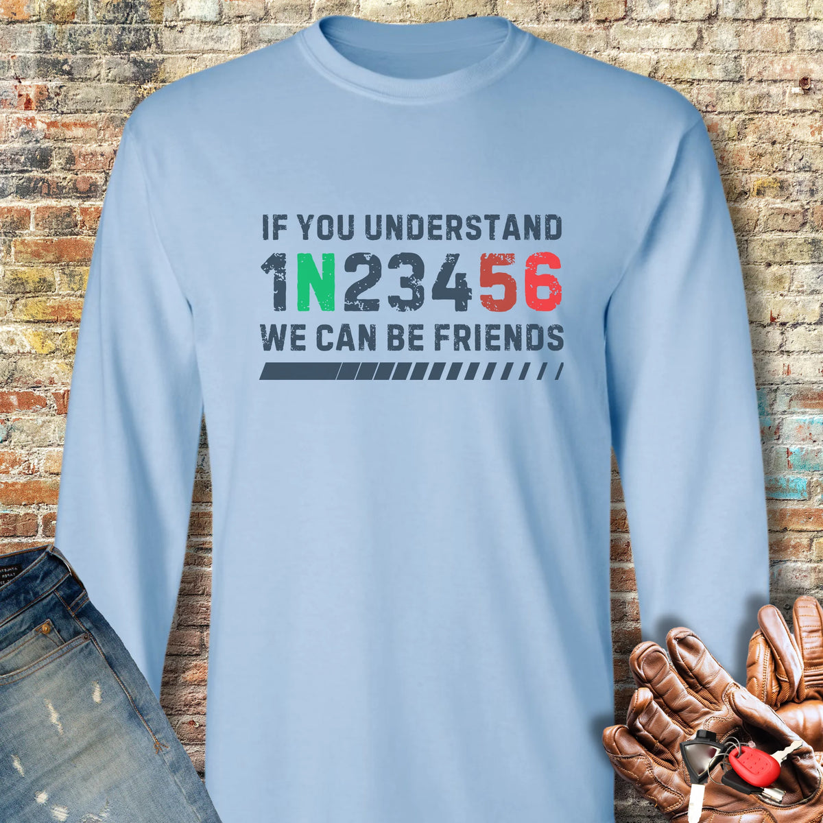 Friends Long Sleeve T-Shirt - Light Blue