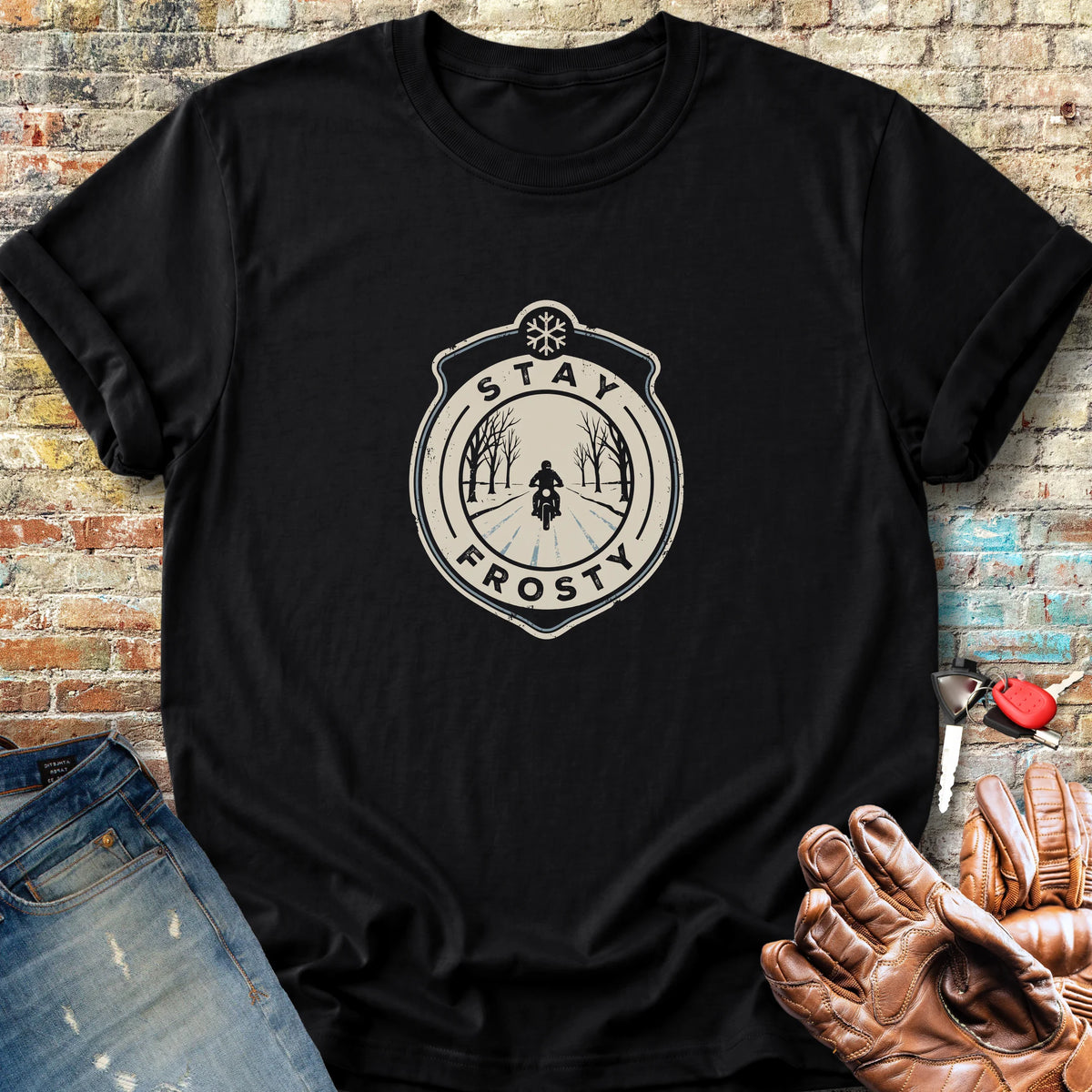 Frosty Patch Classic T-Shirt - Black