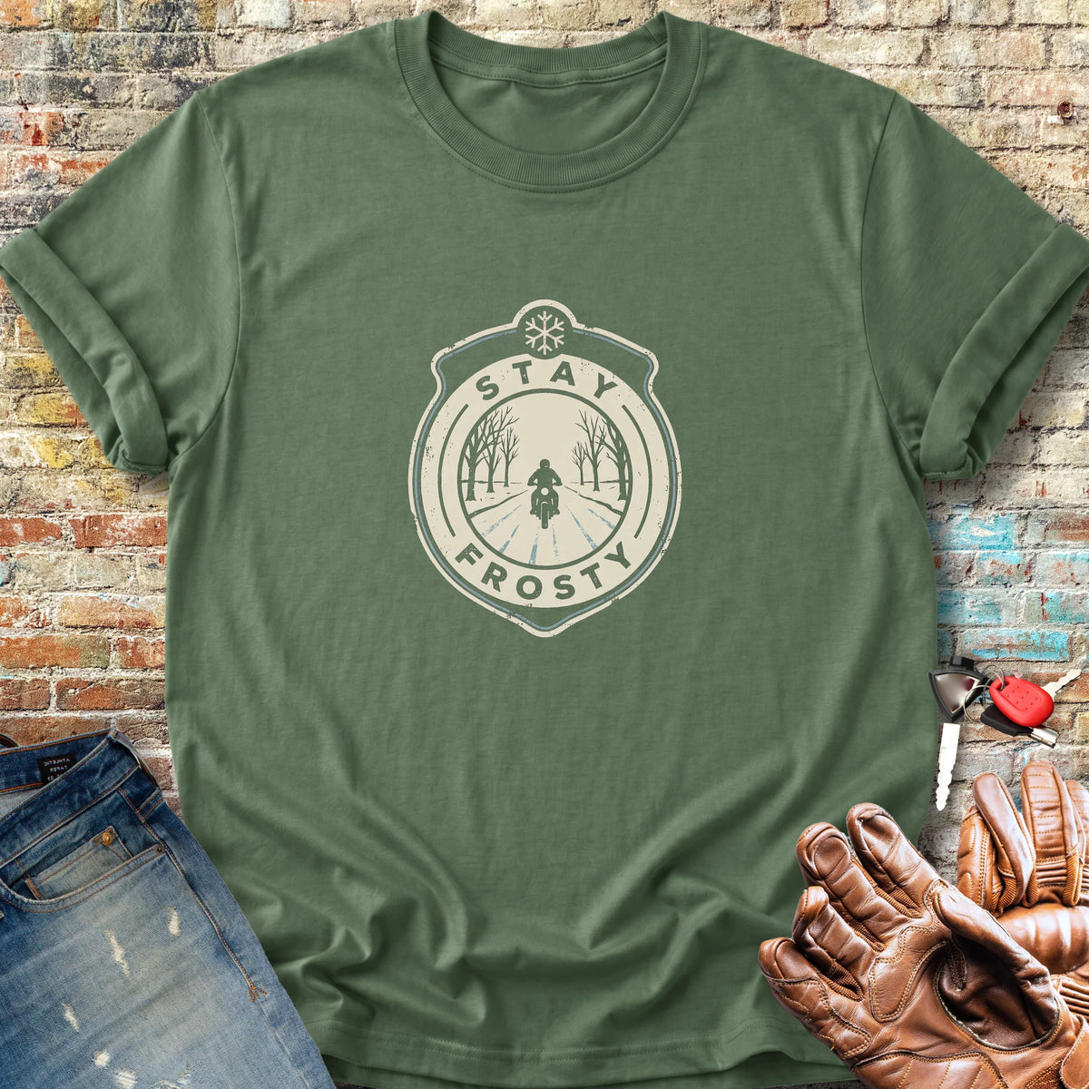Frosty Patch Classic T-Shirt - Military Green