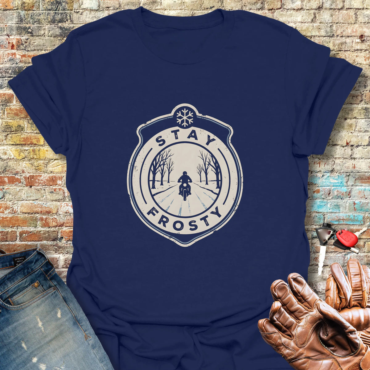 Frosty Patch Softstyle T-Shirt - Navy