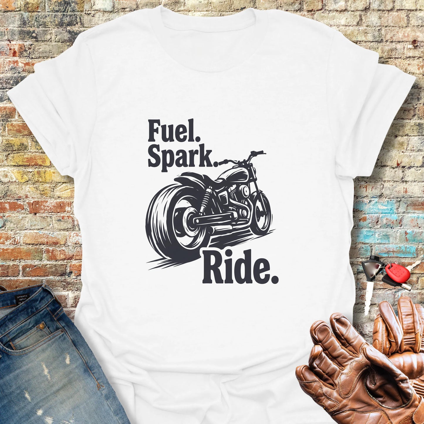 Fuel. Spark. Ride. T-Shirt - White