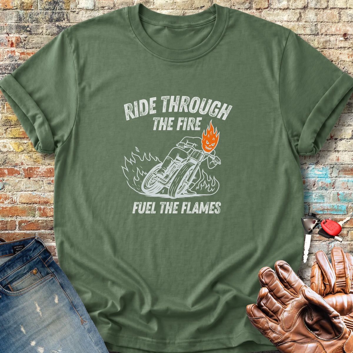 Fuel The Flames Classic T-Shirt - Military Green