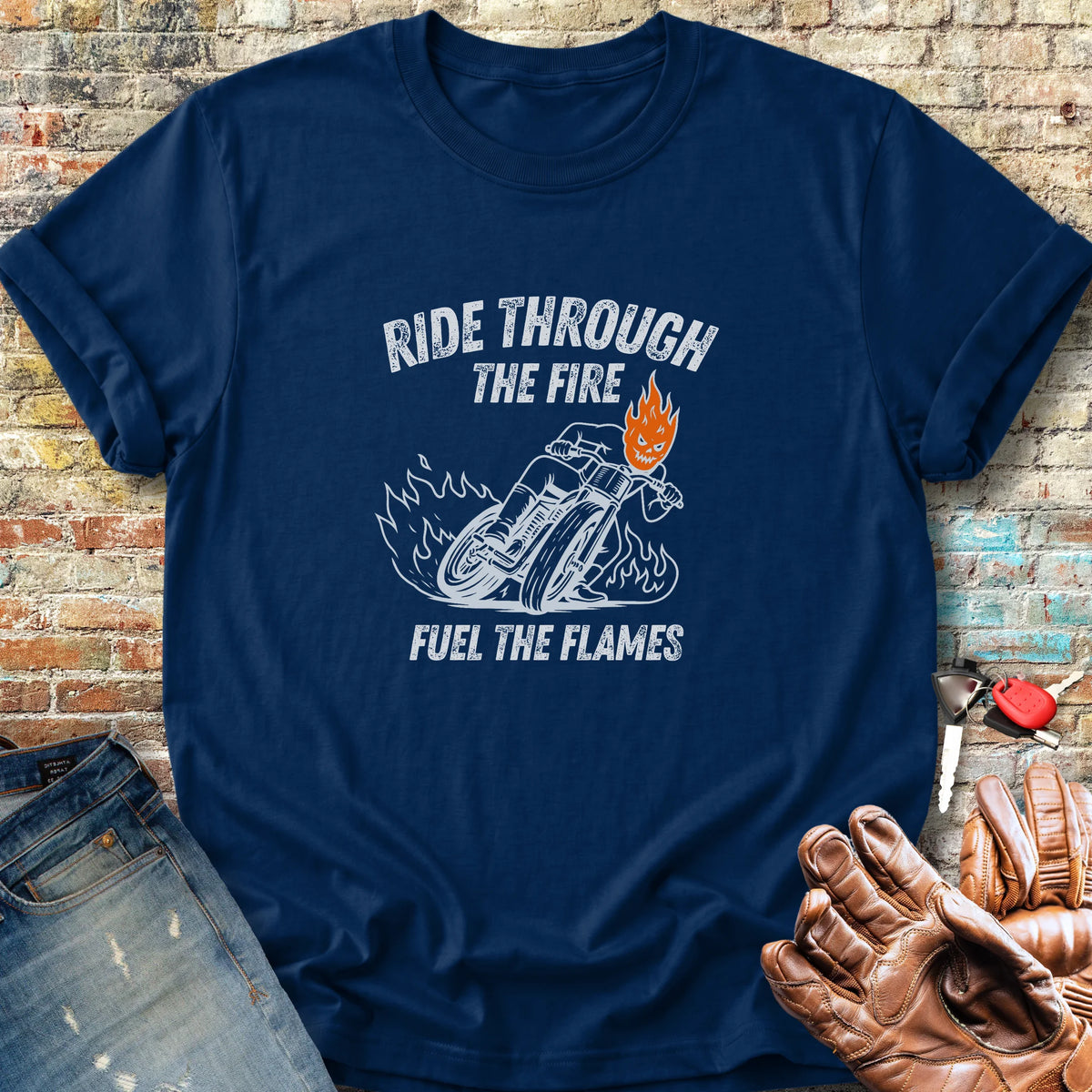 Fuel The Flames Classic T-Shirt - Navy