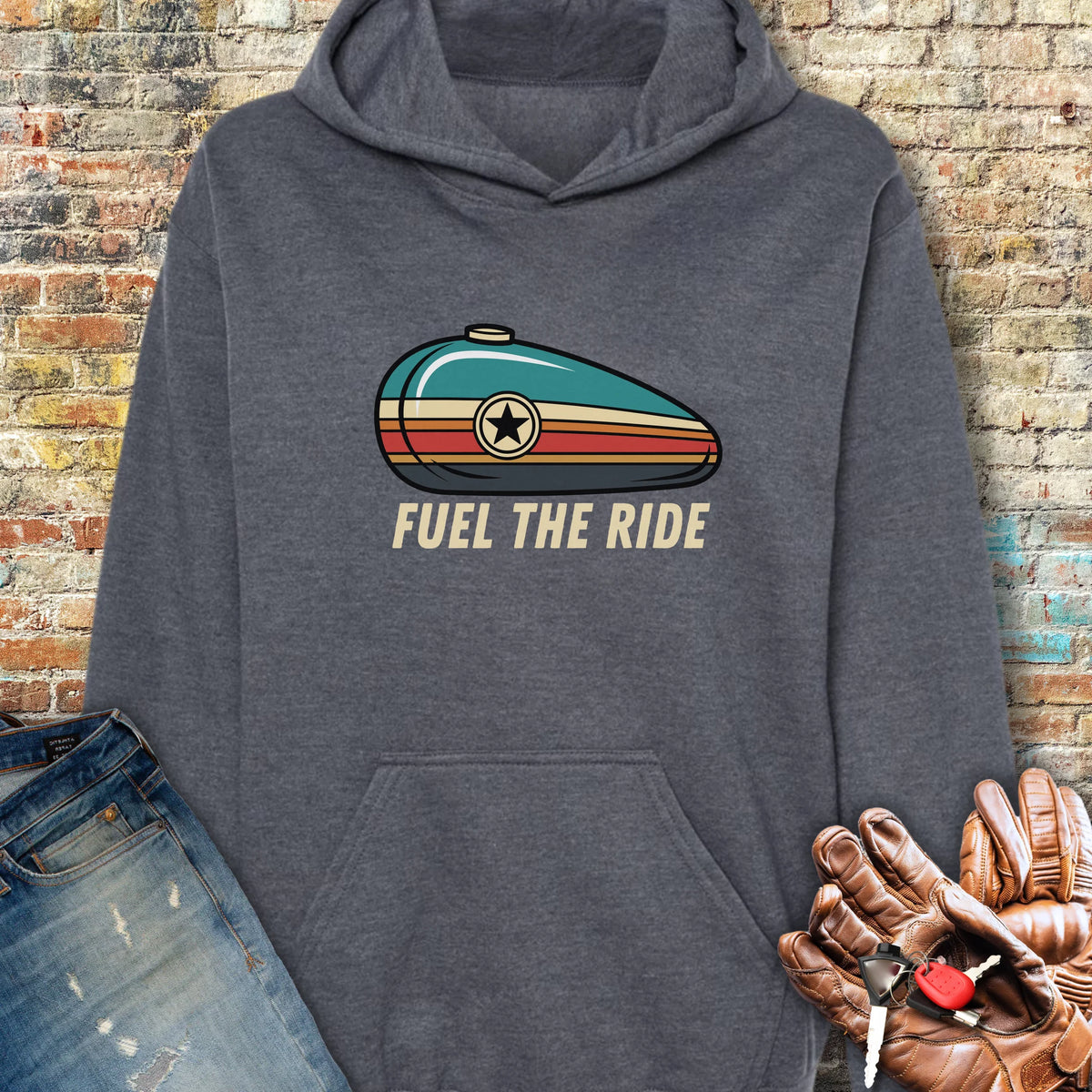 Fuel The Ride Hoodie - Dark Heather