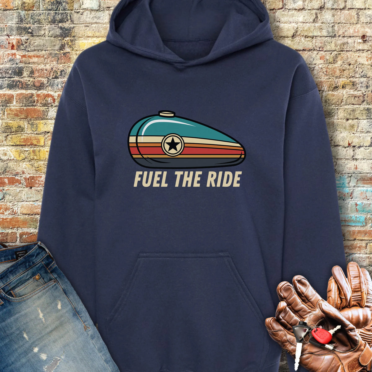 Fuel The Ride Hoodie - Navy
