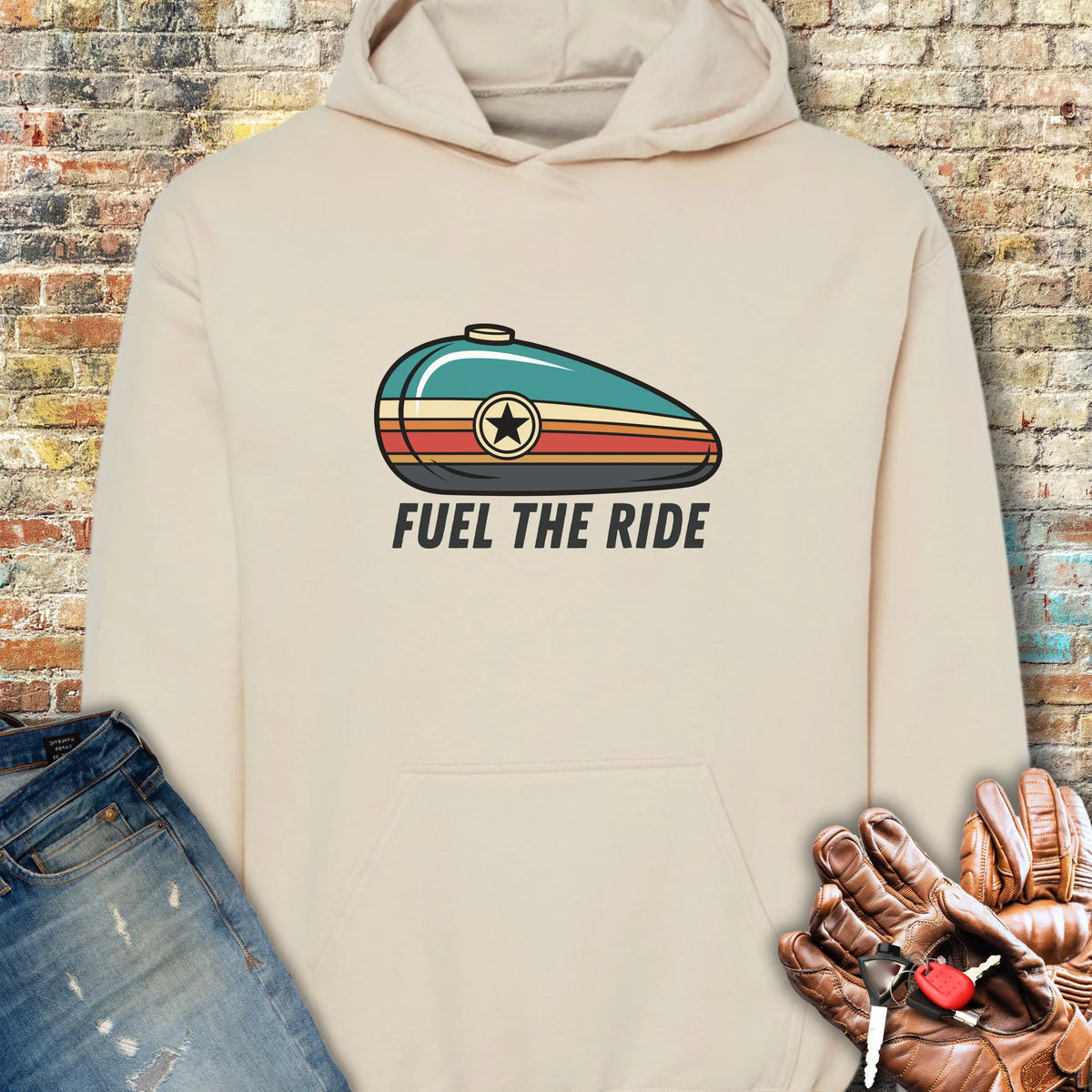 Fuel The Ride Hoodie - Sand