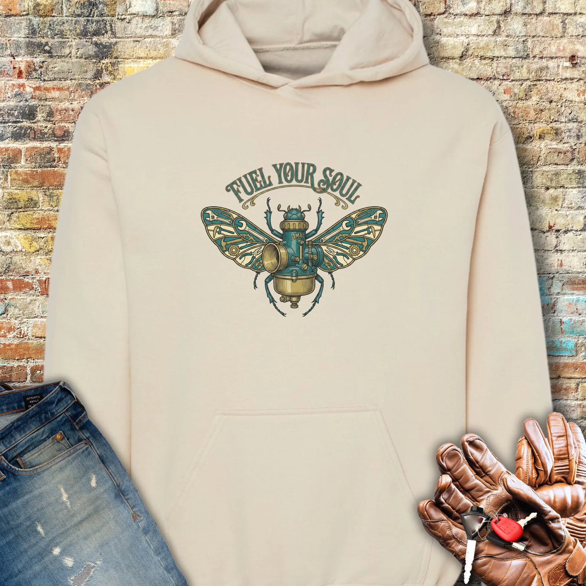Fuel Your Soul Hoodie - Sand