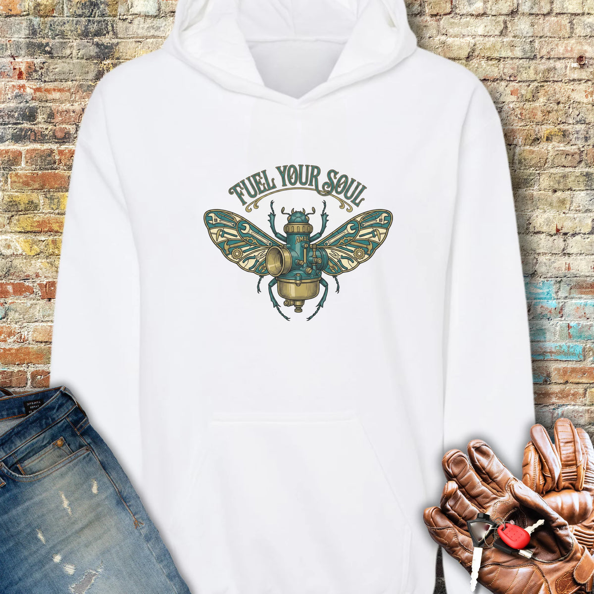 Fuel Your Soul Hoodie - White
