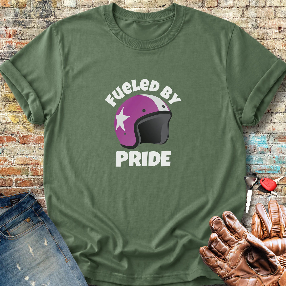 Fueled By Pride Classic T-Shirt - Military Green