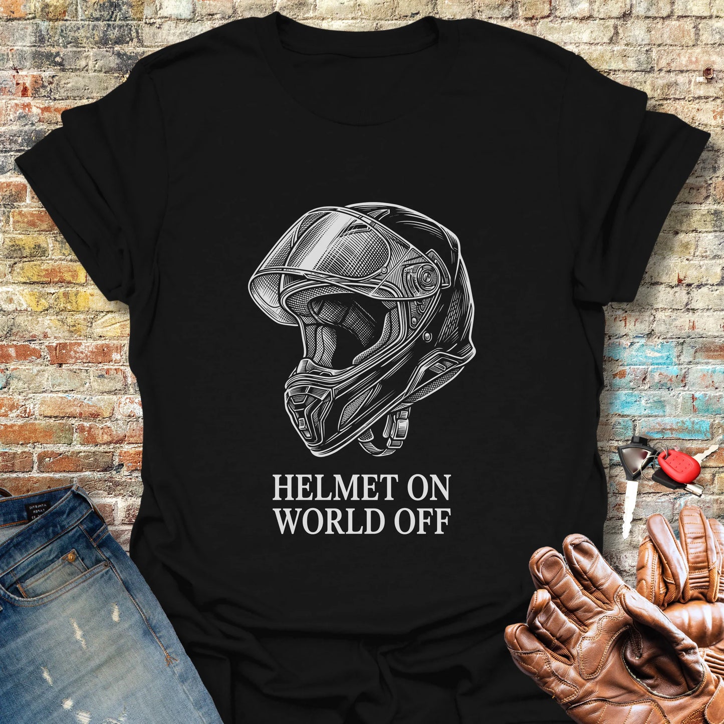 Full Face On T-Shirt - Black