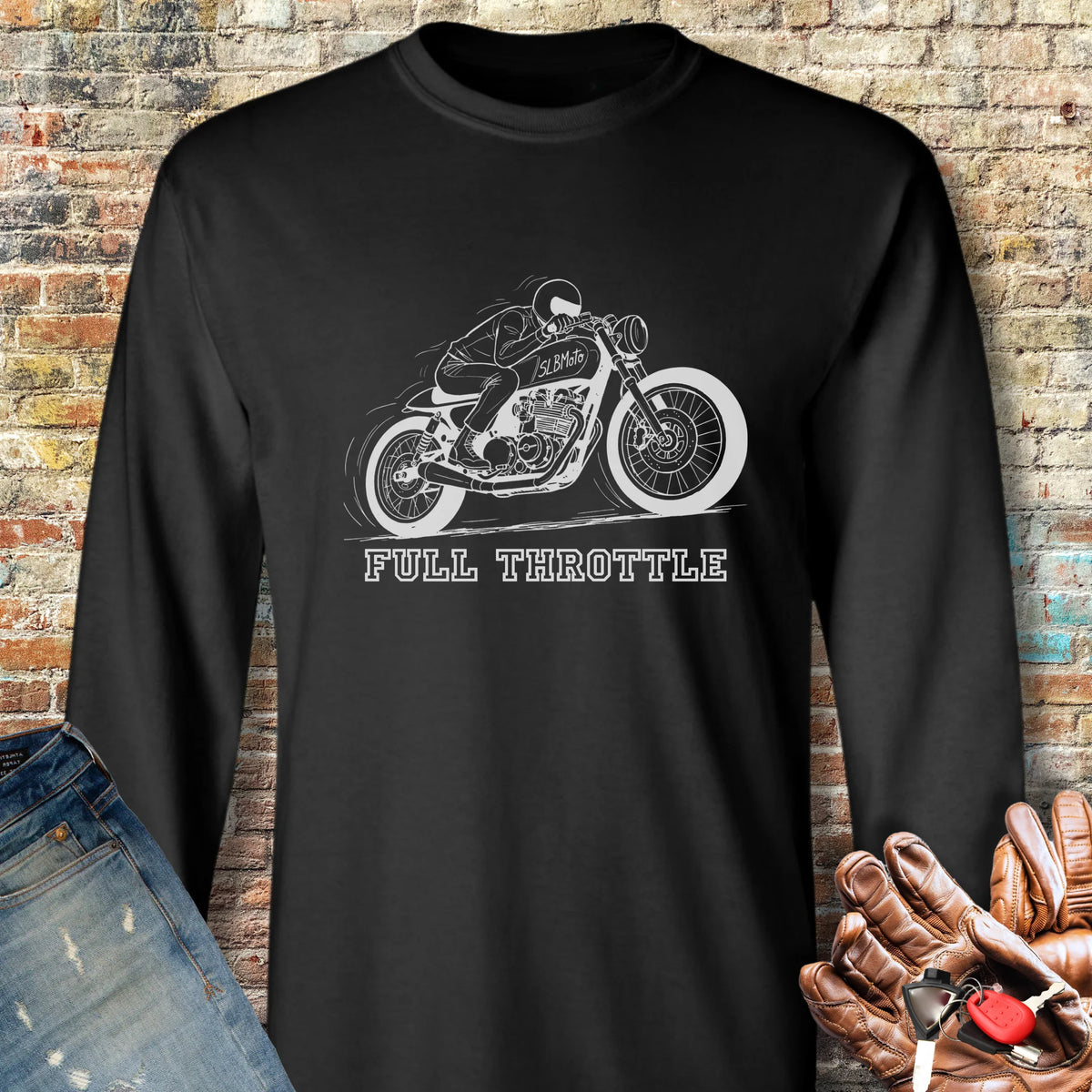 Full Throttle Long Sleeve T-Shirt - Black