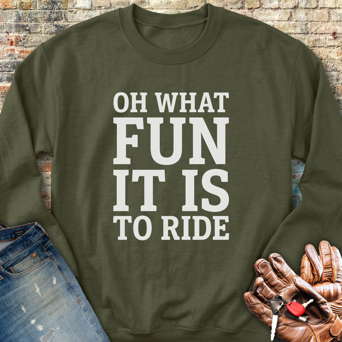 Fun Ride Sweatshirt - Military Green